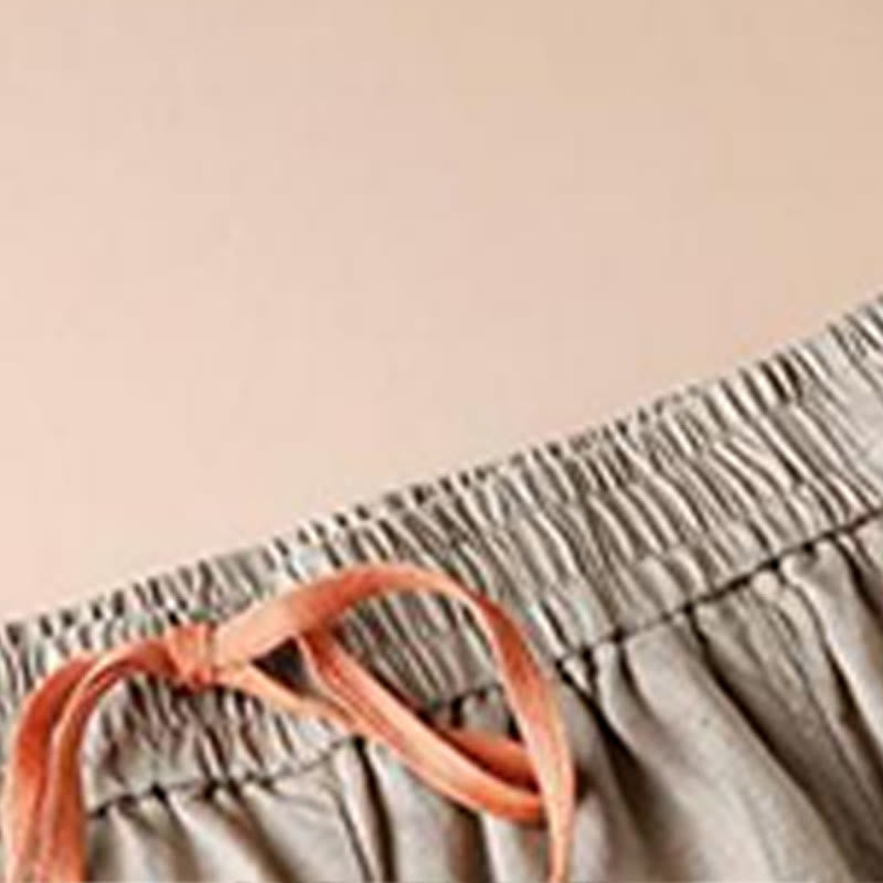 Buddha Stones Casual Slit Hem Women's 7-8 Length Wide Leg Pants With Pockets