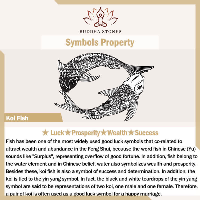 Buddha Stones Black Obsidian Koi Fish Luck Circular Peace Buckle Pendant Necklace