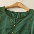 Buddha Stones Summer Boho Casual Button-up Solid Ruffle Bell Sleeve Women's Short Sleeve Shirts