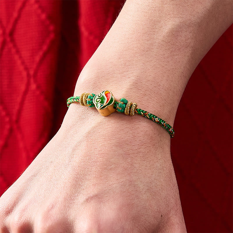 Buddha Stones Hand-Woven String Koi Fish Success Rope Bracelet
