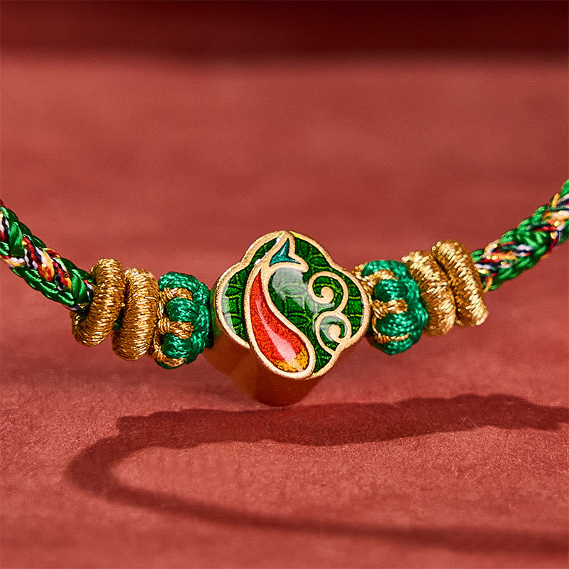 Buddha Stones Hand-Woven String Koi Fish Success Rope Bracelet