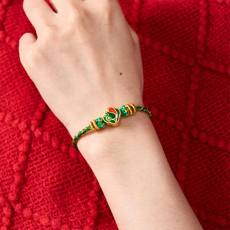 Buddha Stones Hand-Woven String Koi Fish Success Rope Bracelet