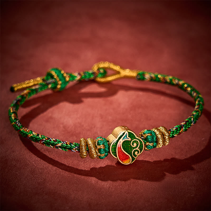 Buddha Stones Hand-Woven String Koi Fish Success Rope Bracelet