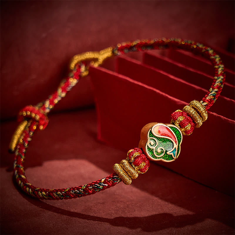 Buddha Stones Hand-Woven String Koi Fish Success Rope Bracelet