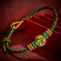 Buddha Stones Hand-Woven String Double Koi Fish Protection Rope Bracelet