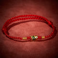 Buddha Stones Hand-Woven Koi Fish Success Rope Bracelet