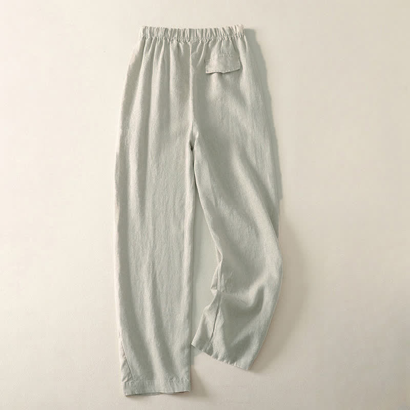 Buddha Stones Daily Plain Simple Design Women's Pants With Pockets