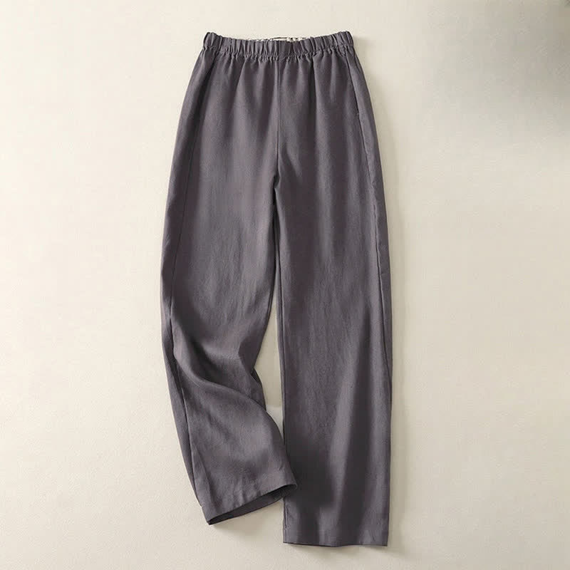 Buddha Stones Daily Plain Simple Design Women's Pants With Pockets