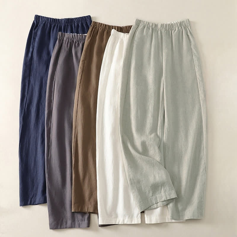 Buddha Stones Daily Plain Simple Design Women's Pants With Pockets