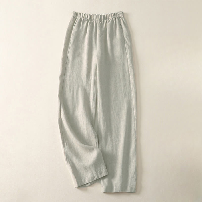 Buddha Stones Daily Plain Simple Design Women's Pants With Pockets