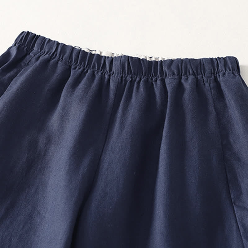 Buddha Stones Daily Plain Simple Design Women's Pants With Pockets