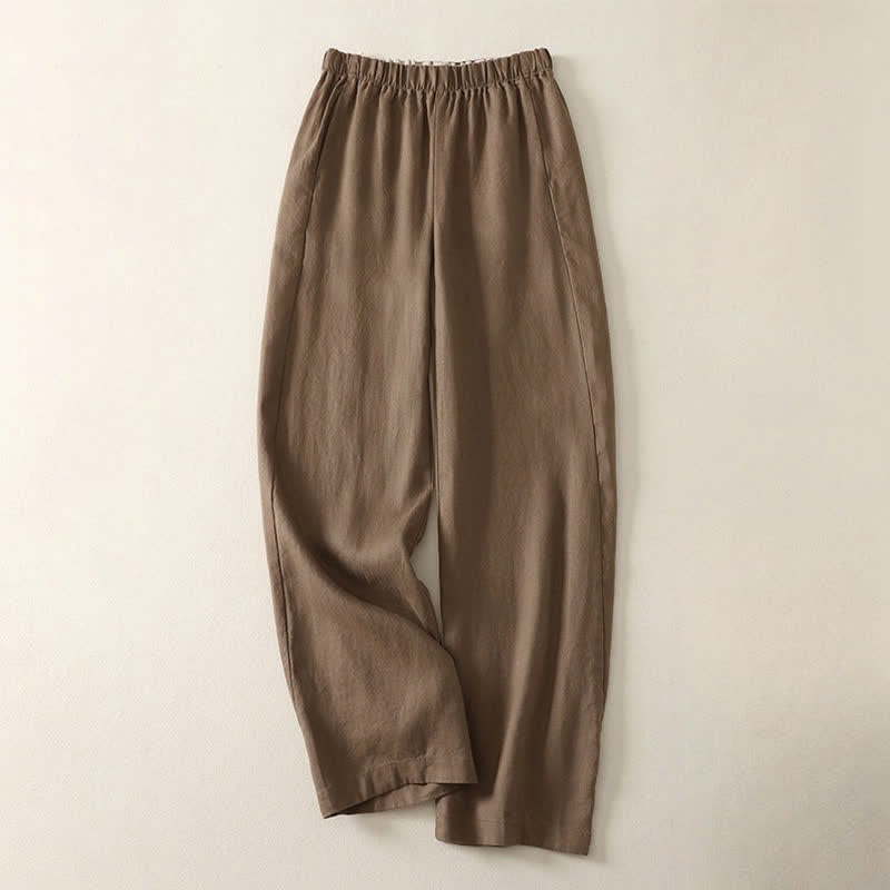 Buddha Stones Daily Plain Simple Design Women's Pants With Pockets