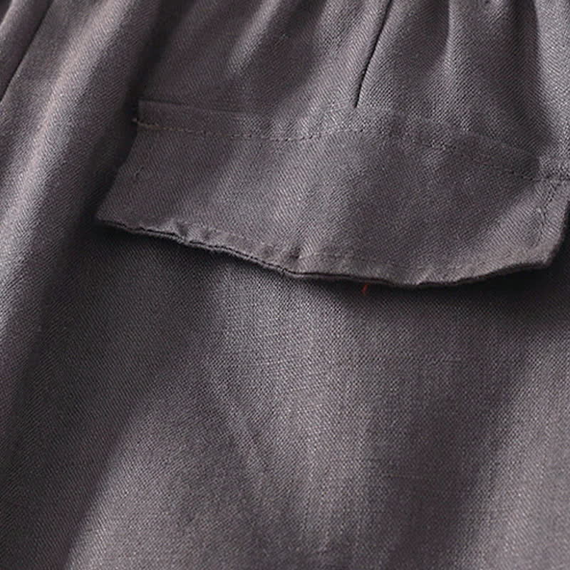 Buddha Stones Daily Plain Simple Design Women's Pants With Pockets