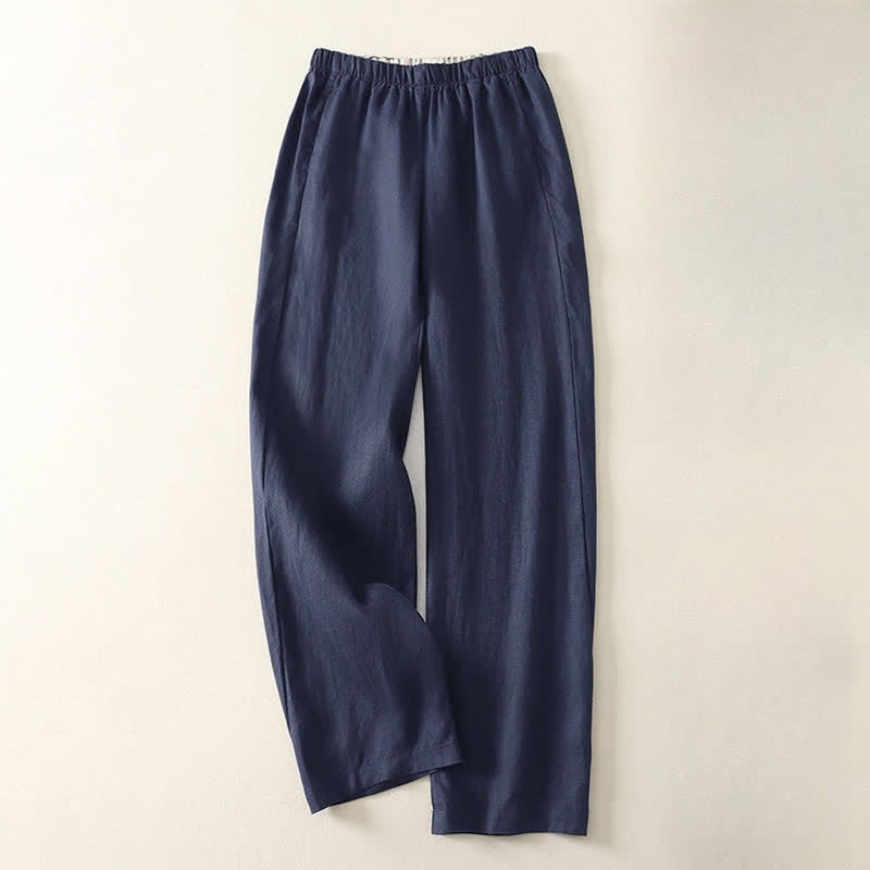 Buddha Stones Daily Plain Simple Design Women's Pants With Pockets
