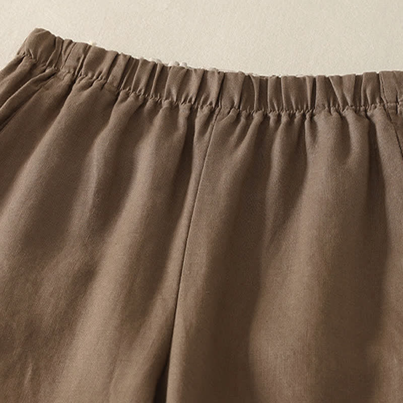 Buddha Stones Daily Plain Simple Design Women's Pants With Pockets