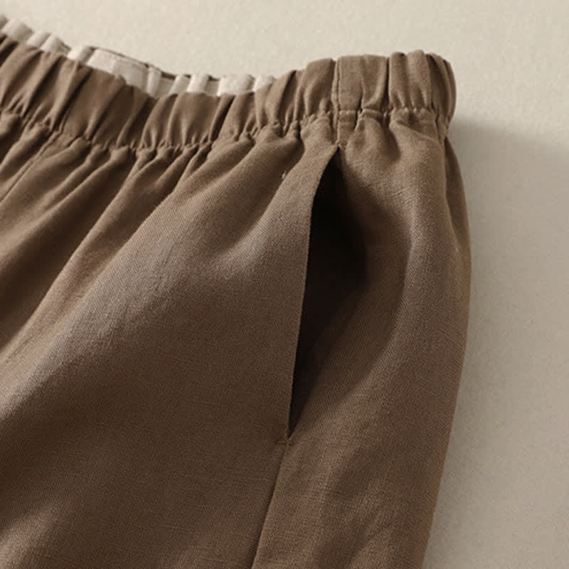 Buddha Stones Daily Plain Simple Design Women's Pants With Pockets