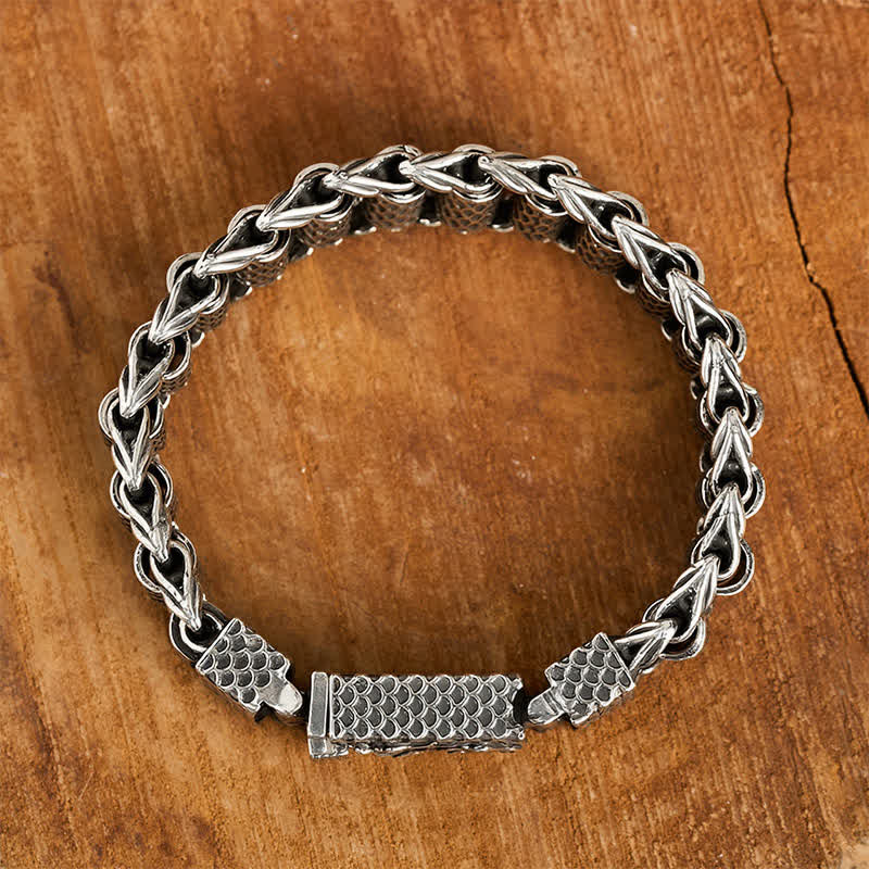 Buddha Stones Copper Dragon Chain Link Wealth Bracelet