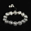 Buddha Stones Copper Bagua Yin Yang Harmony Round Bead Bracelet