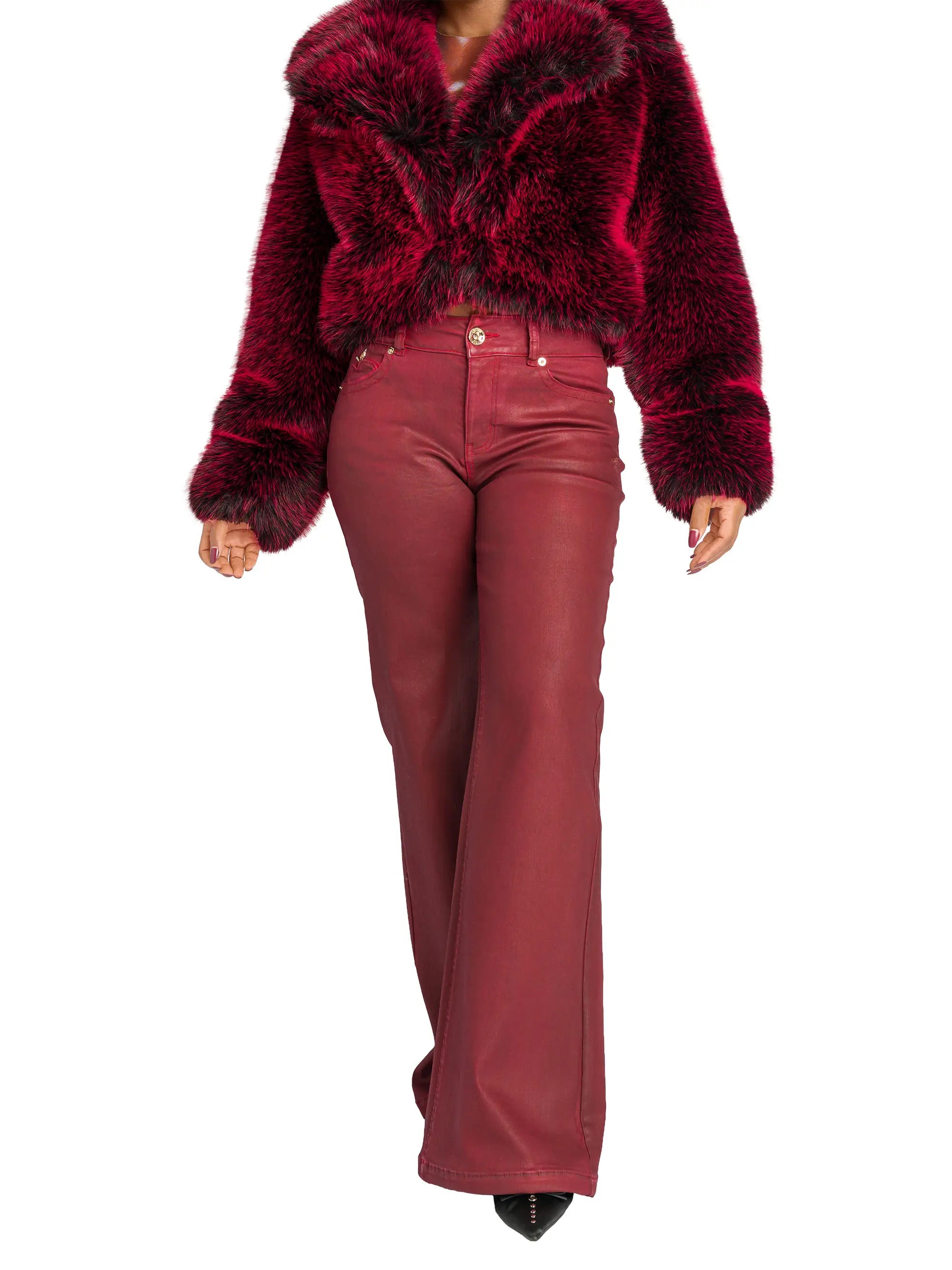 Low-Rise Wide-Leg Jean - Red Delicious
